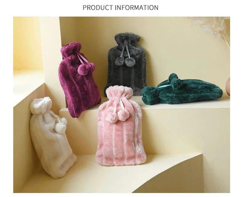 Hot water bottles with faux fleece cover - Image 5