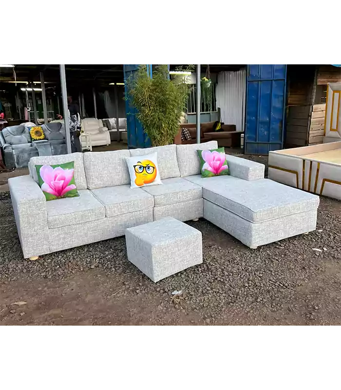 7 seater grey l shaped sofa