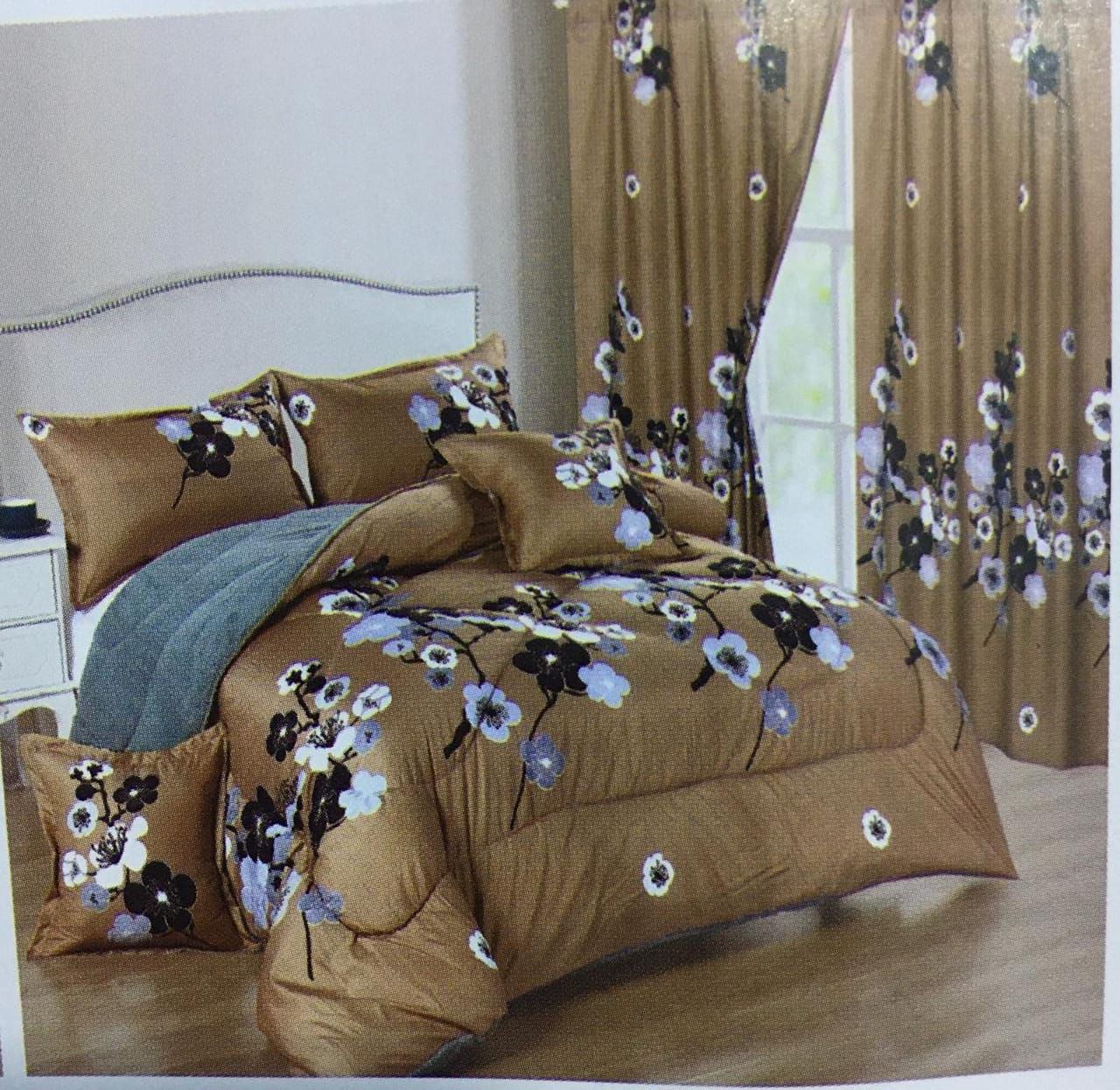 7pc Woolen Duvet With Curtains