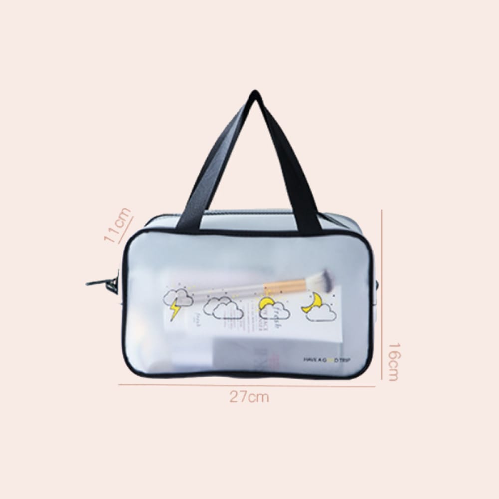 Women 4pc set Transparent Necessary Cosmetic Bag - Image 2