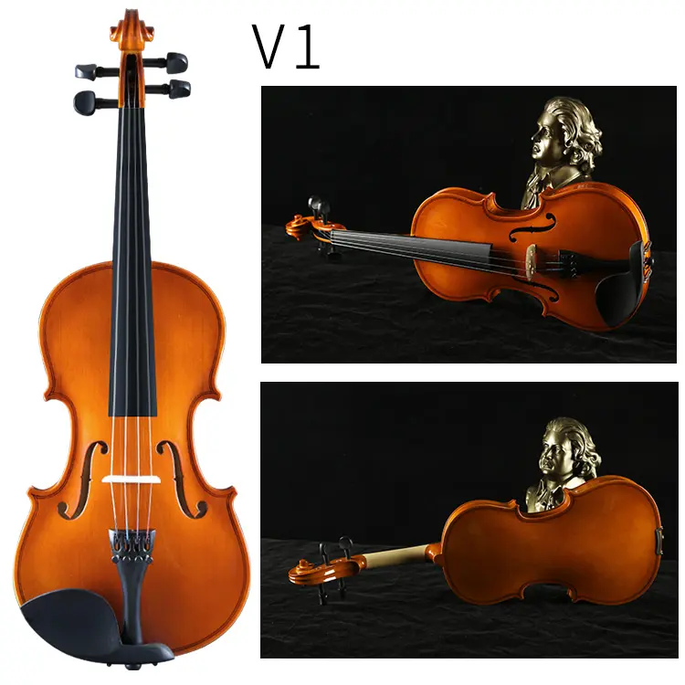 plywood gloss color violon student violin 4/4 - Image 4