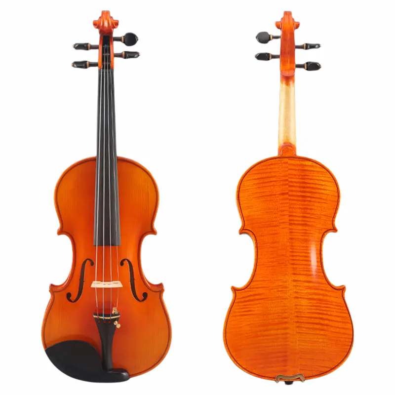 Professional handmade European spruce flame maple wood violin 4/4