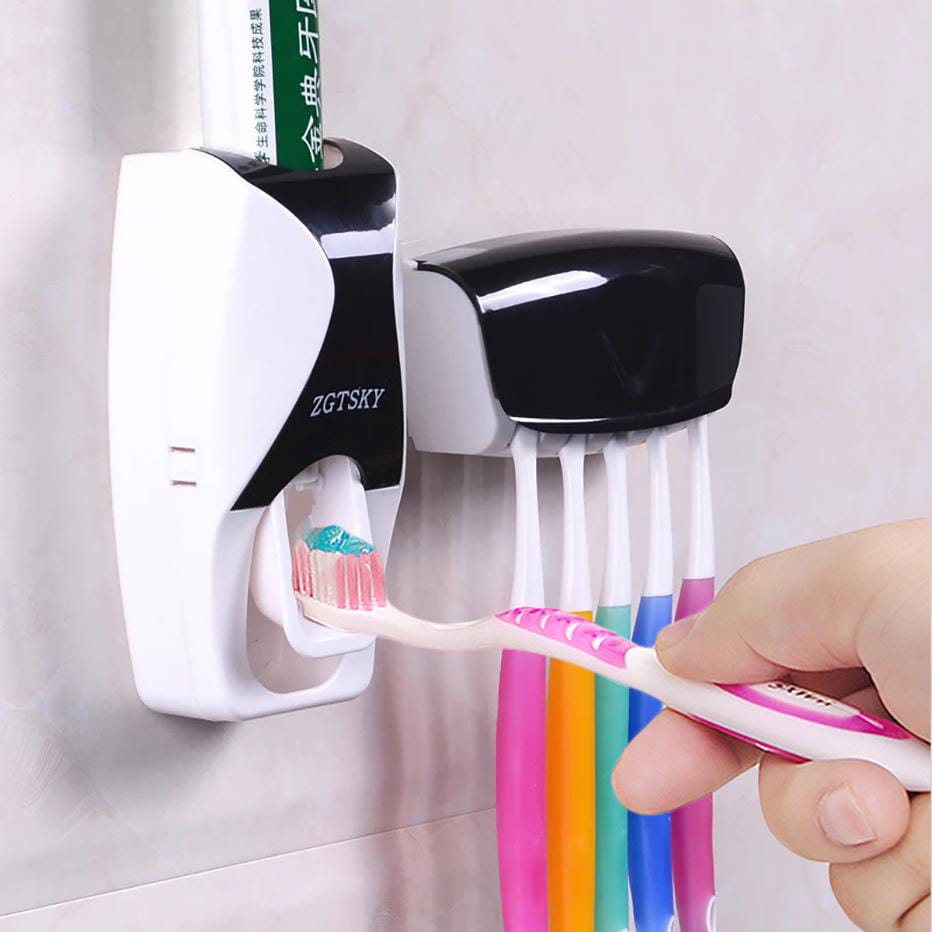 Toothpaste dispenser+5pcs toothbrush holder