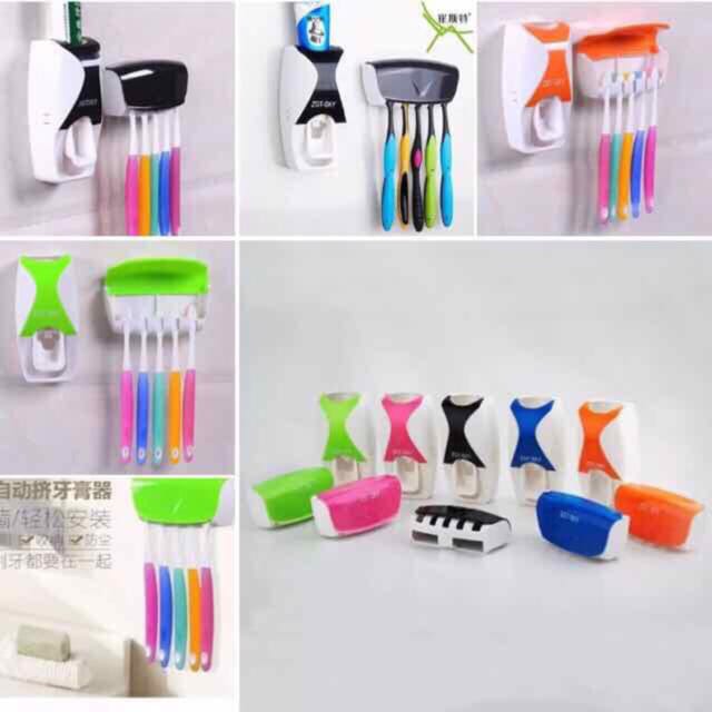 Toothpaste dispenser+5pcs toothbrush holder - Image 3