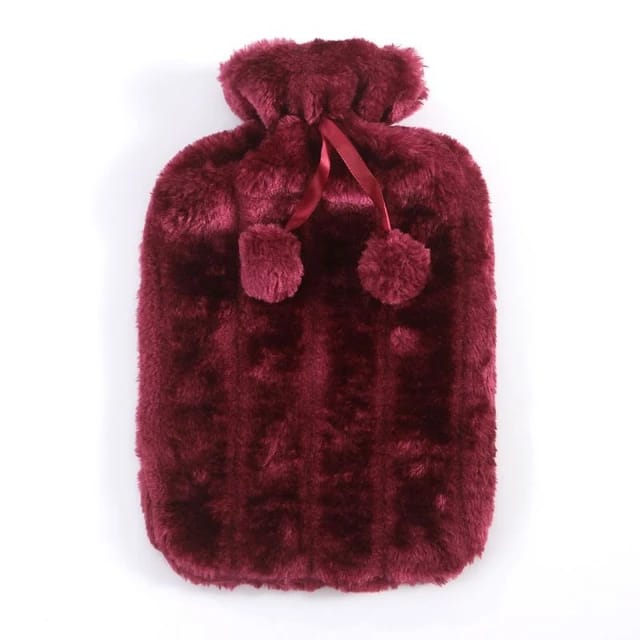 Hot water bottles with faux fleece cover - Image 2