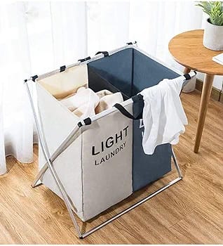 2 compartment foldable laundry Basket - Image 3