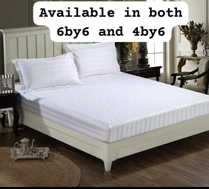 Cotton Stripped bedsheets 4×6 - Image 2