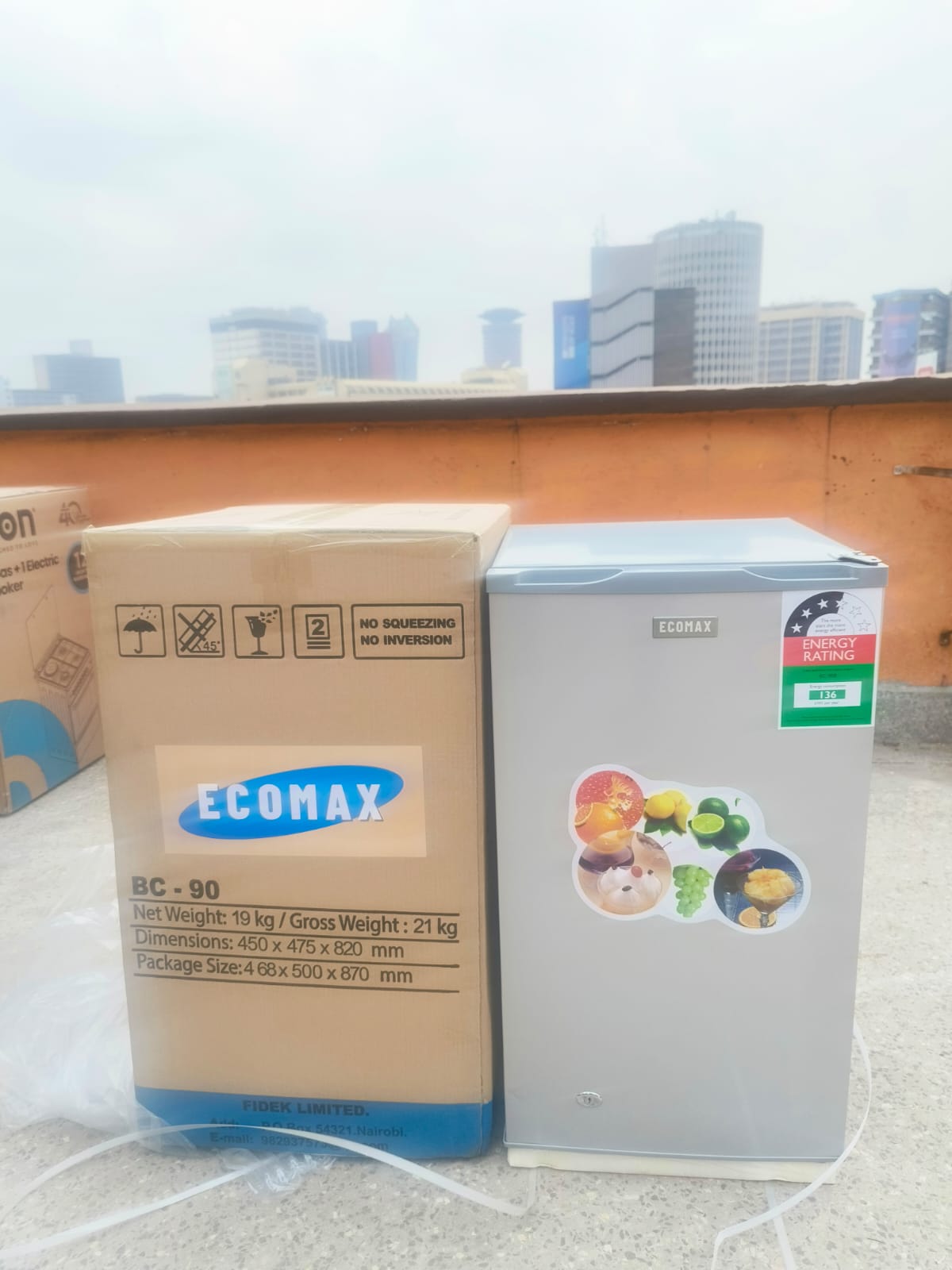 Ecomax 90l single door fridge
