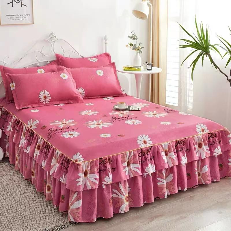 Imported Cotton Bedskirts - Image 4
