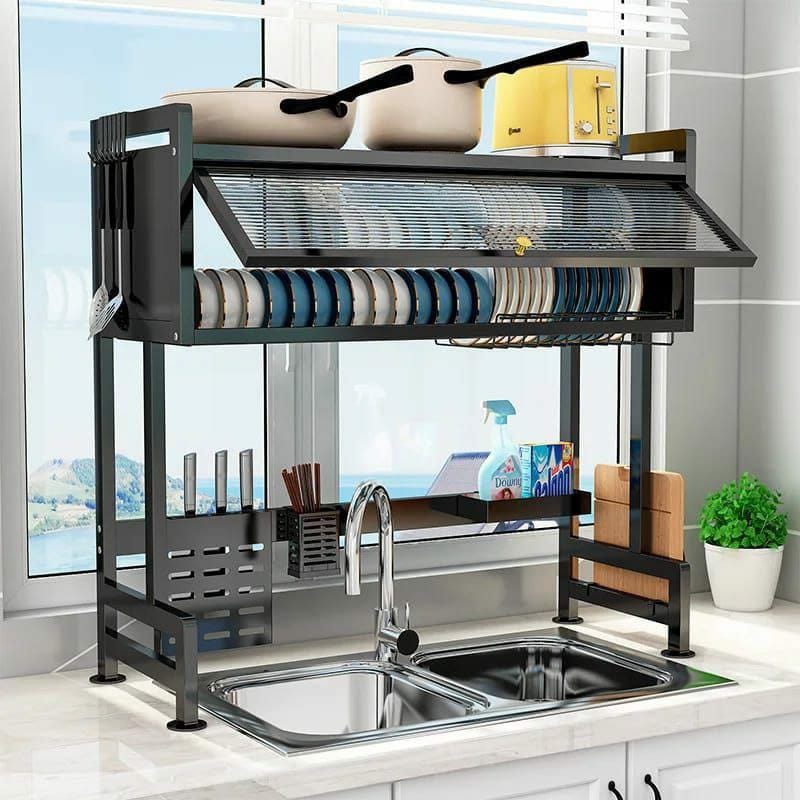 Over the sink dish drainer