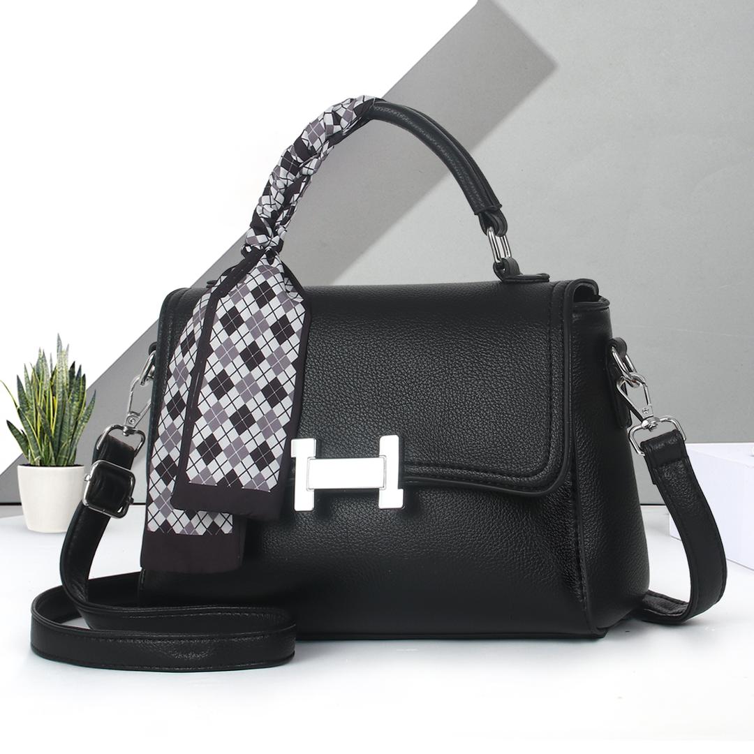 Elegant Taupe Ladies Handbag brown - Image 3
