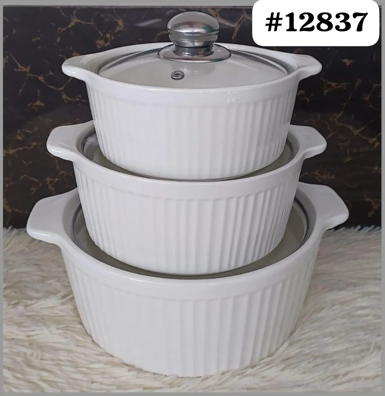 3 Pc Ceramic Serving Bowls