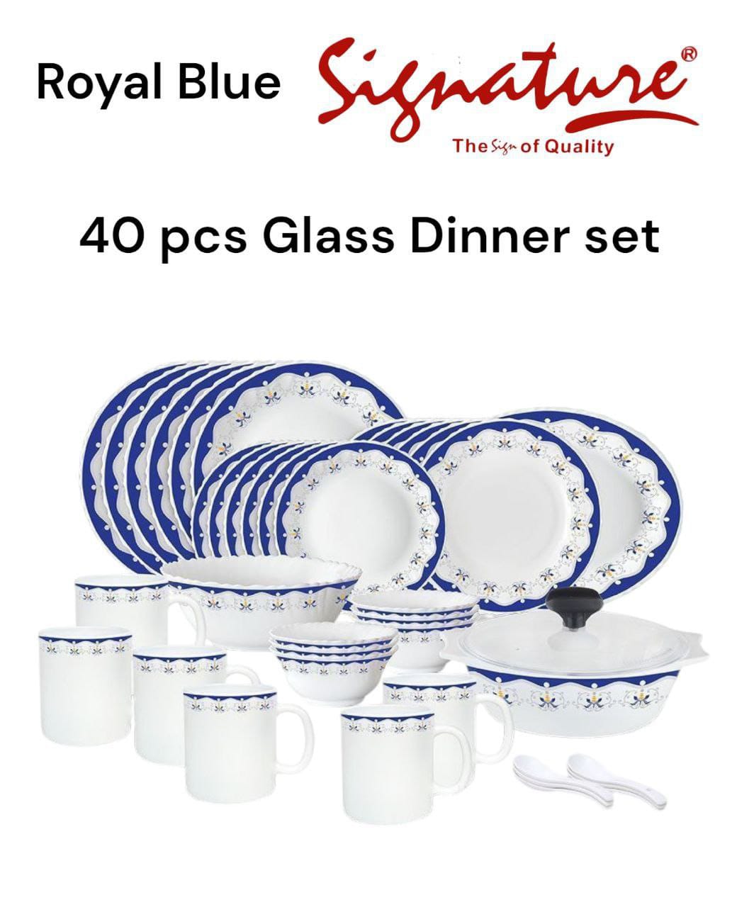 40 pcs Signature Dinner sets Royal Blue
