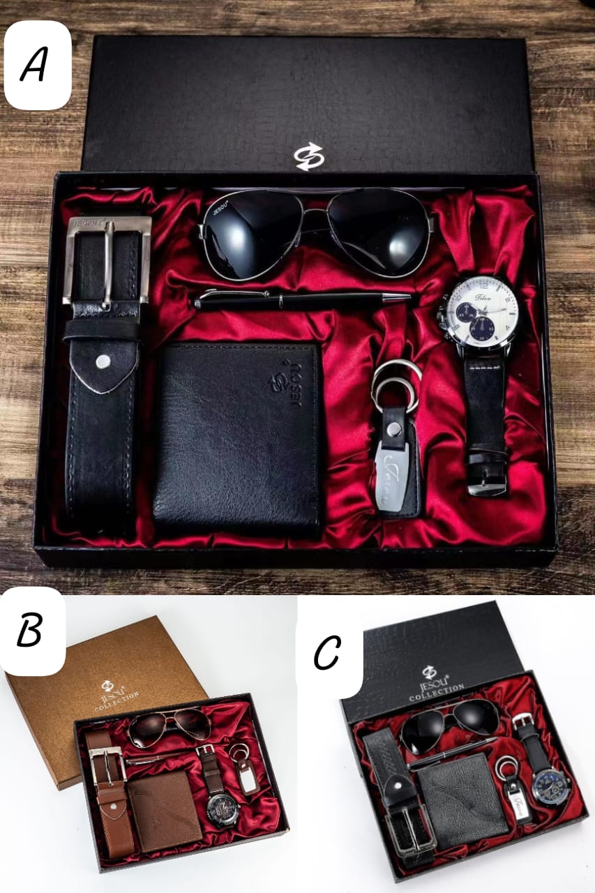 6 in 1 -Hot Fashion Jesou Men's Gift Set Exquisite Packaged