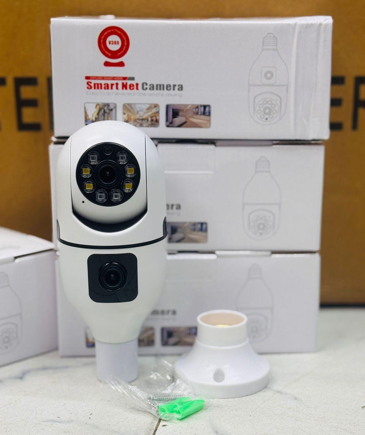 Restocked Dual way 2 in 1 Rotating Wireless Wifi Nanny Camera Bulb