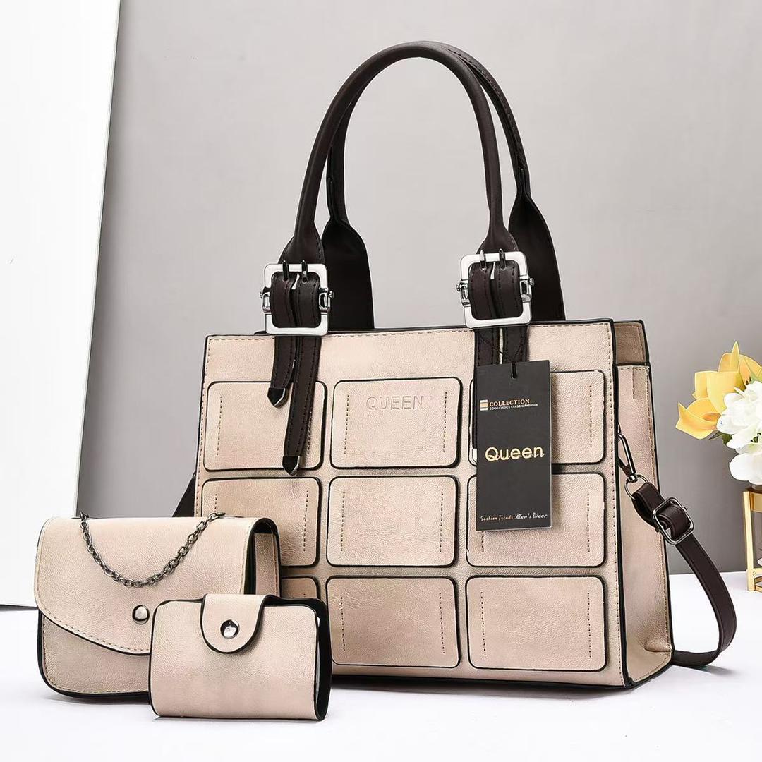 2 in 1 pure leather ladies handbag