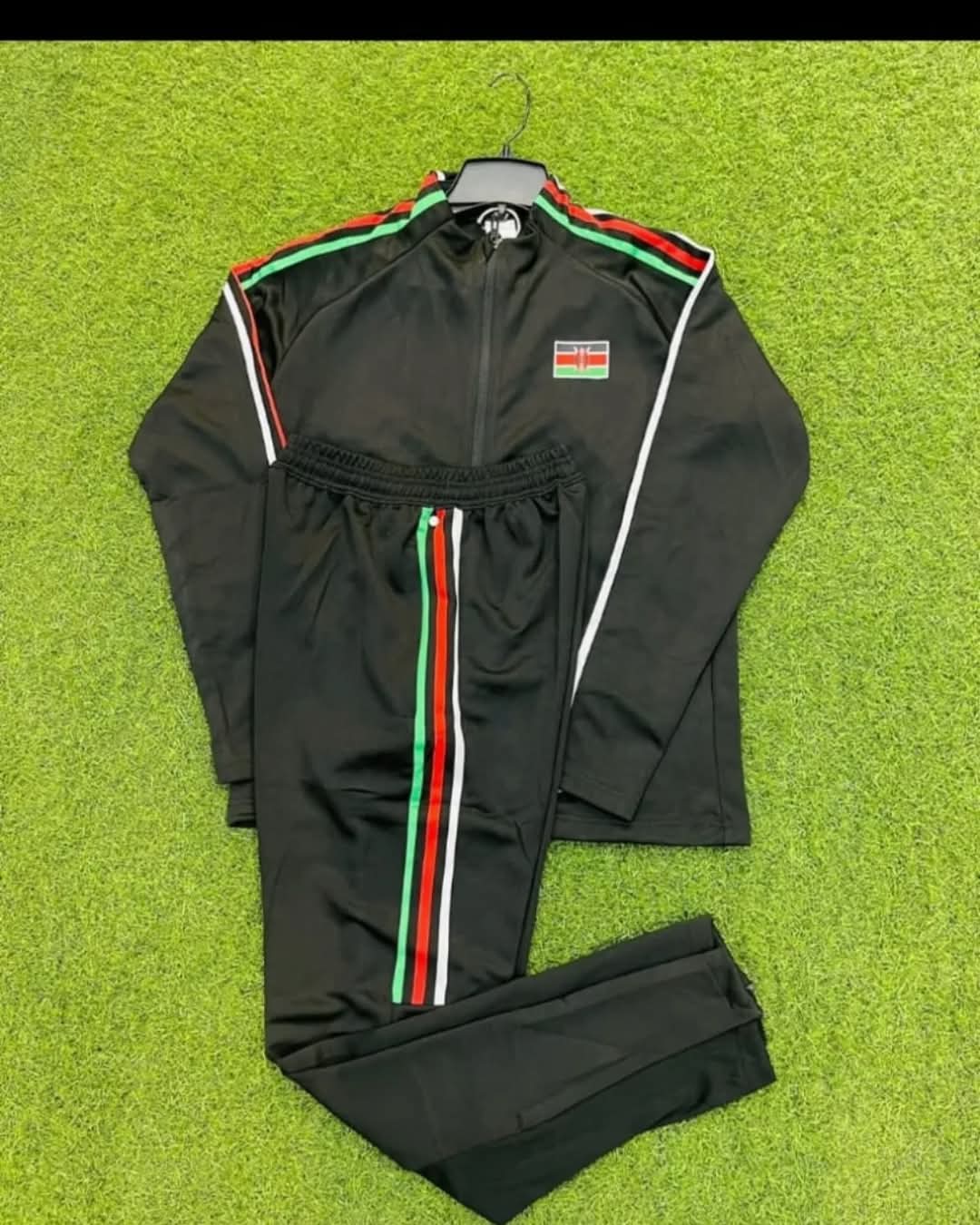 Black Team Kenya Football  Track Suit