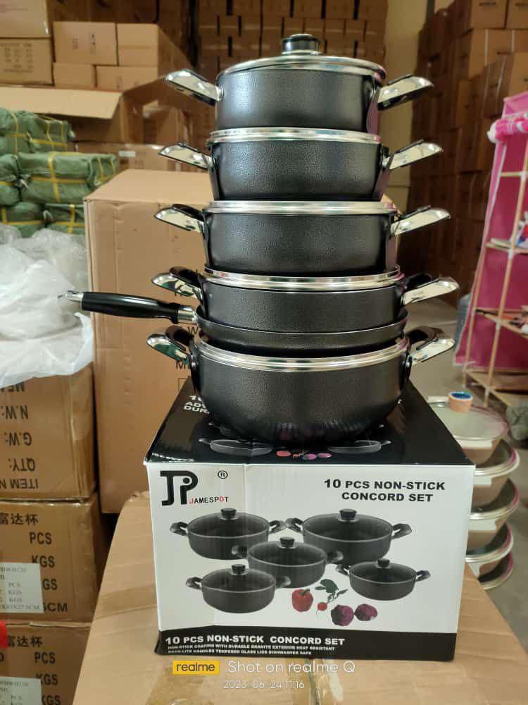 James Pot Black Nonstick Cookware Set – Affordable Cookware in Kenya - Image 2