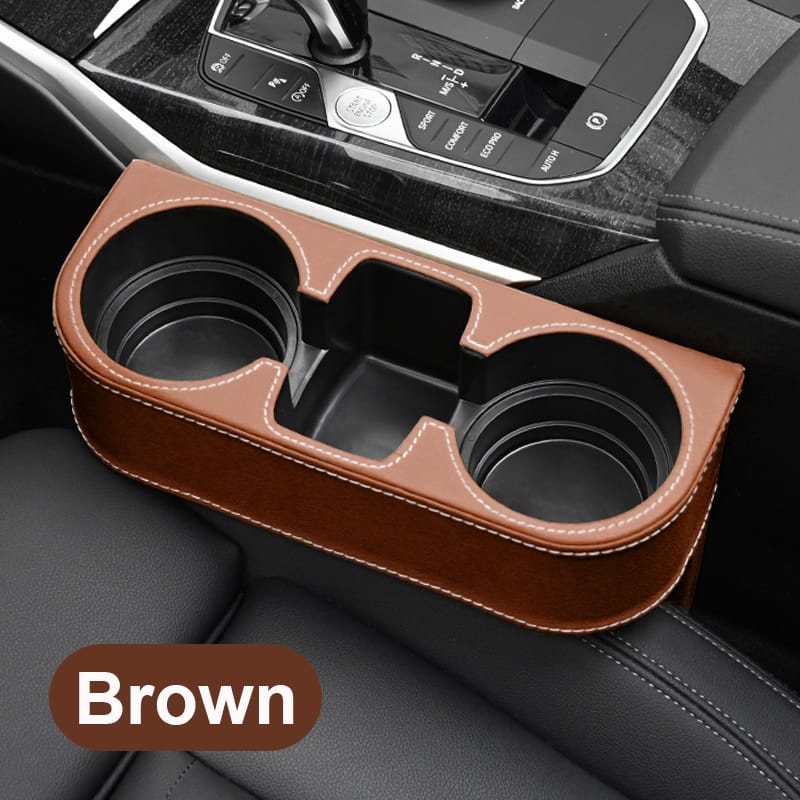 Car Cup Holder with Phone Holder & double Side Holders with high Quality Leather Cover - Image 3