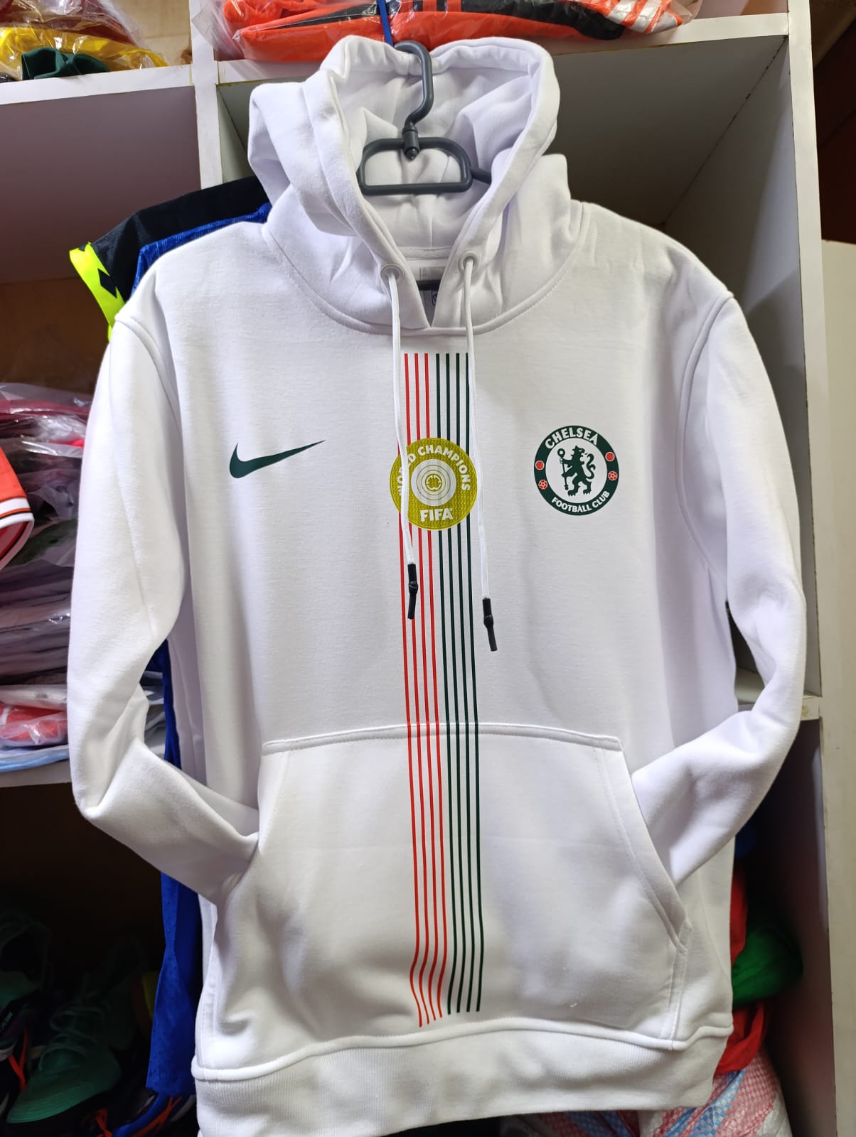 Chelsea hoodie with world cup holders lable