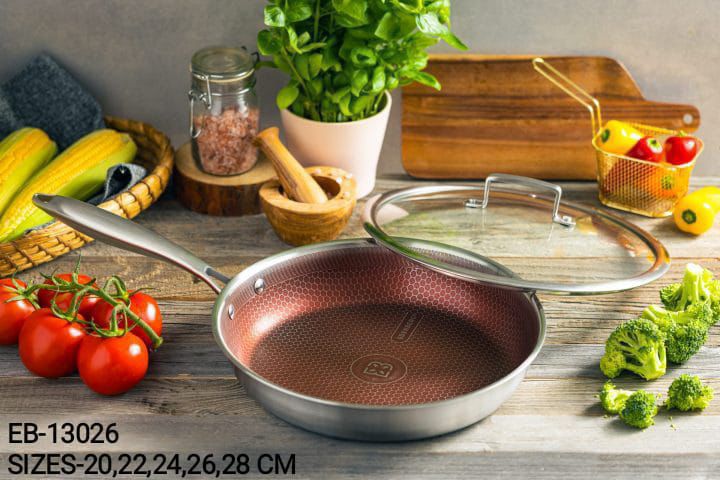 Edenburg Stainless Steel Frying Pans(With Lid) - Image 2