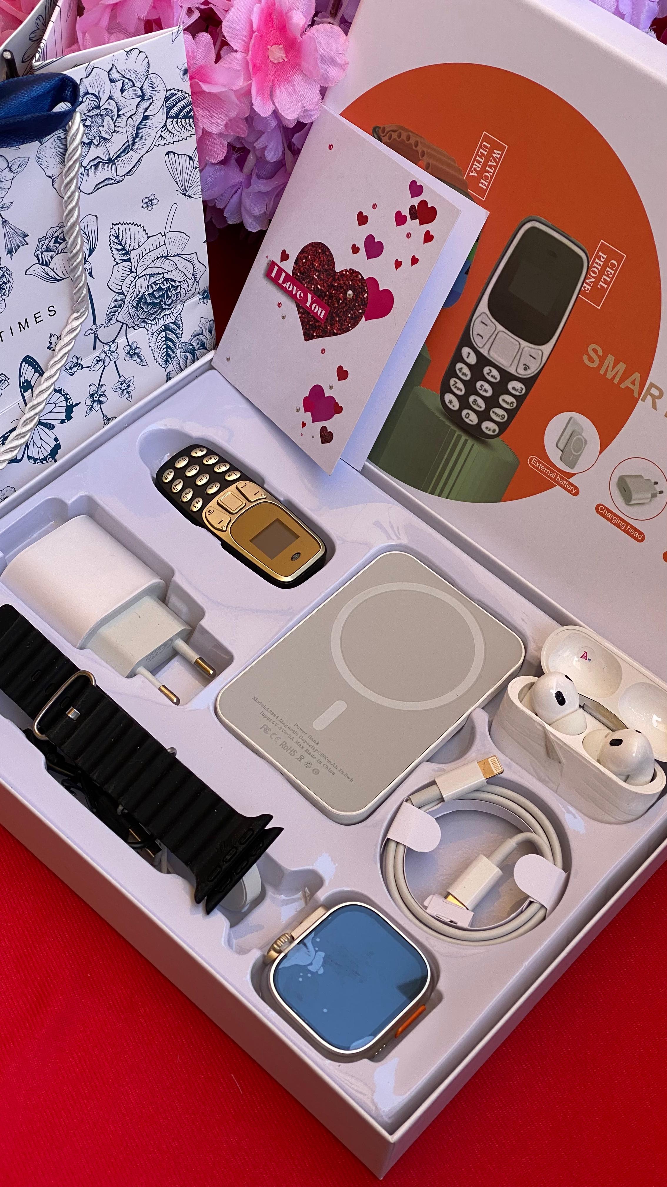 SMART WATCH GIFT PACK  💥X8 PLUS SMART WATCH WITH A MINI PHONE,POWER BANK AND EARBUDS - Image 2