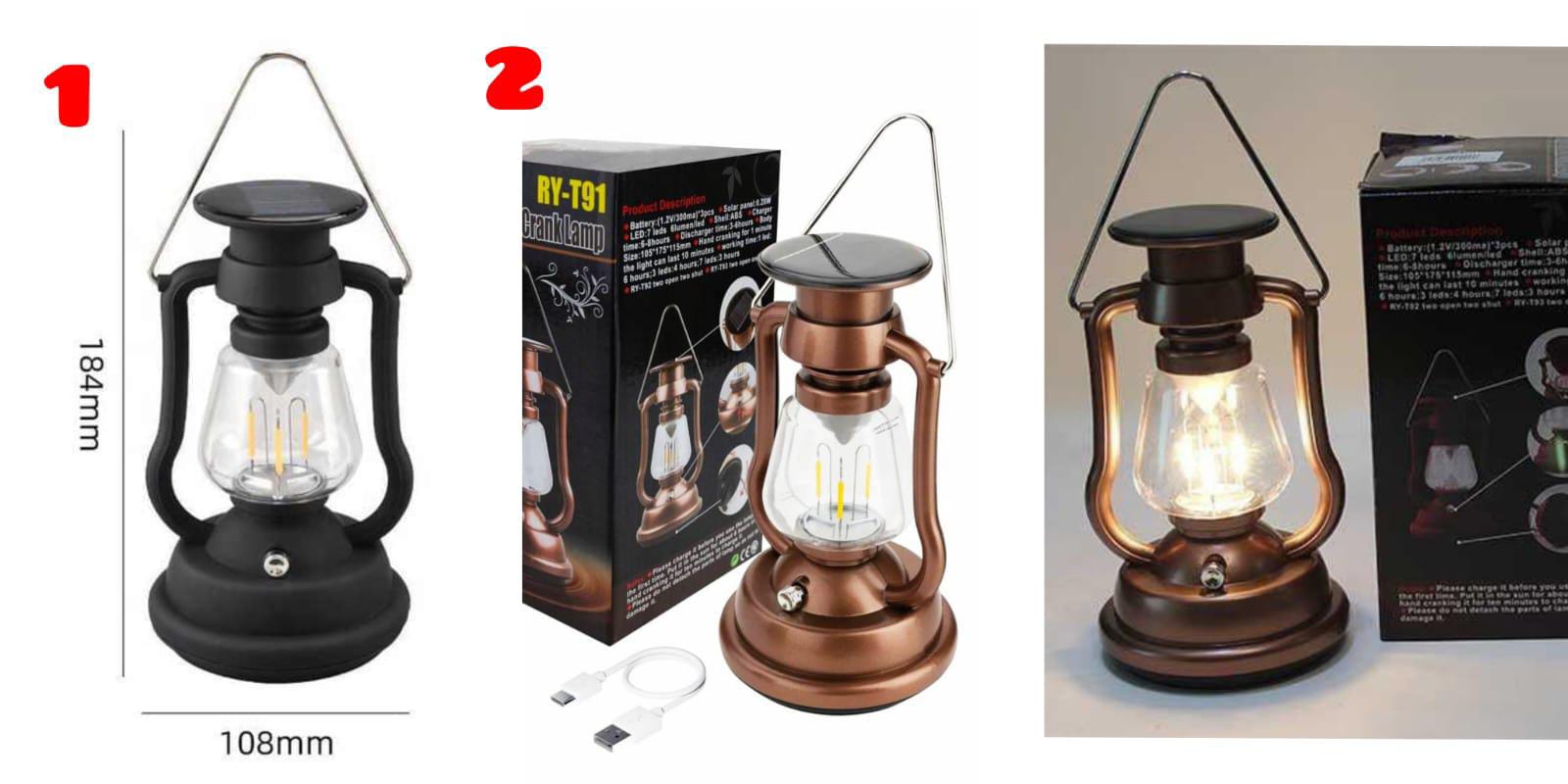 *Vintage Portable Solar Lanterns