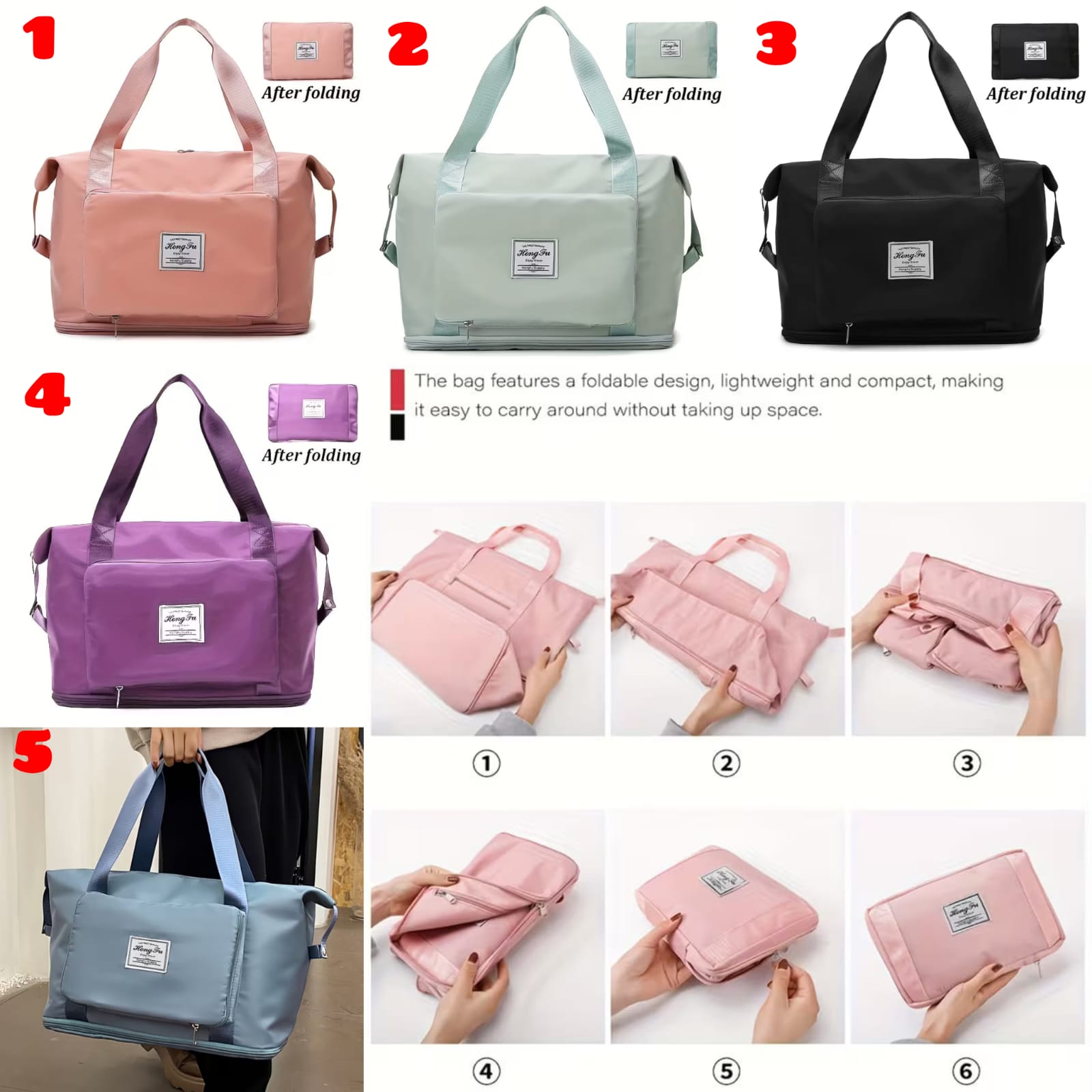 Waterproof Foldable Expandable Bag / Fitness and Travel Bag - Image 5