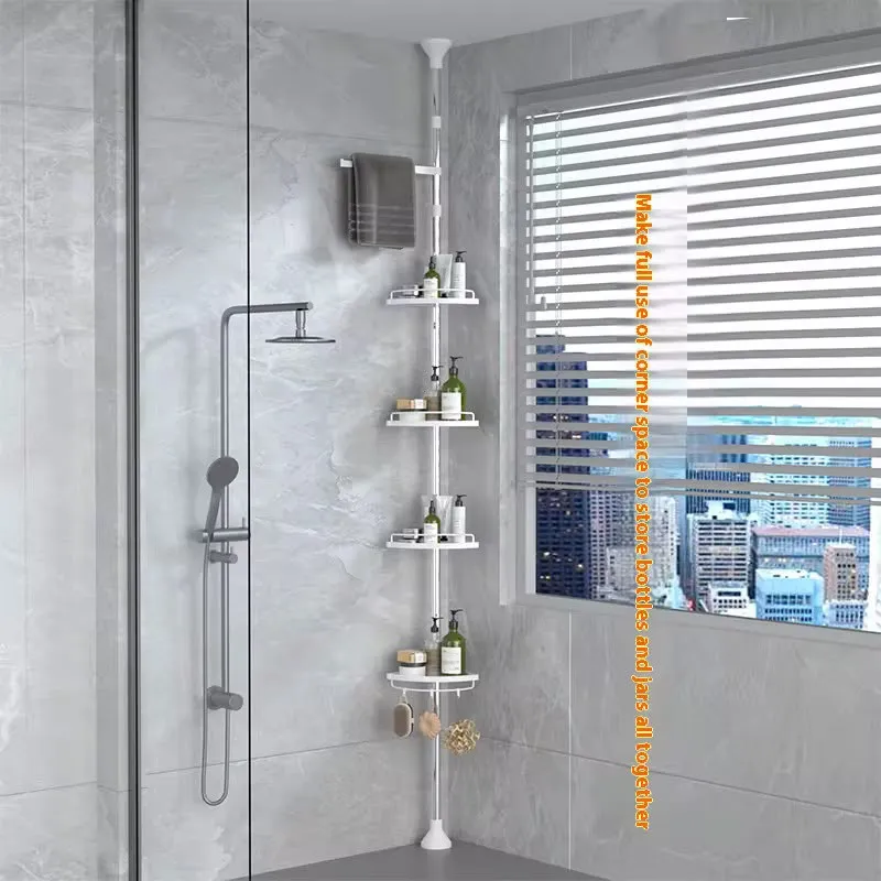 4 Tier Adjustable Telescopic Multi-Corner Shelf Organiser - Image 3