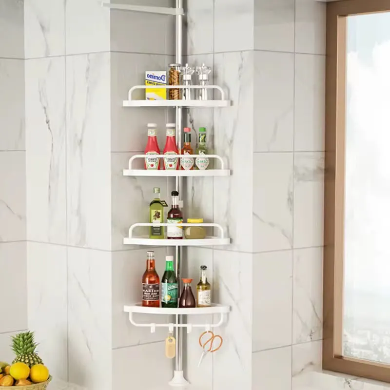 4 Tier Adjustable Telescopic Multi-Corner Shelf Organiser - Image 2