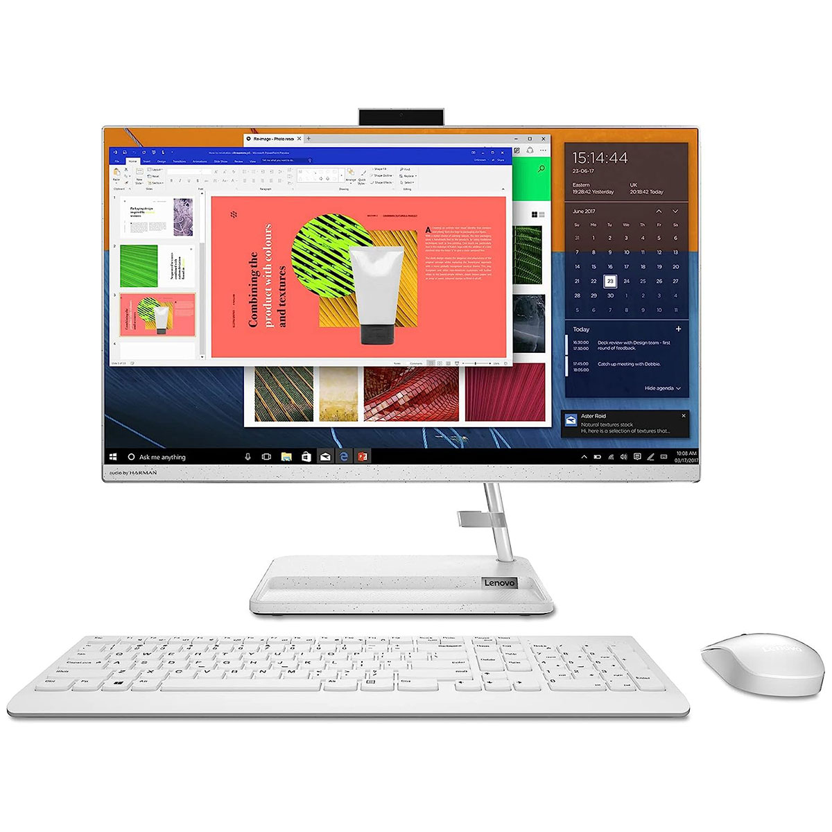 Lenovo IdeaCentre 3 All-in-One AMD Ryzen 3 5300U 8GB RAM 256GB SSD 23.8 Inches FHD Display Desktop Computer White