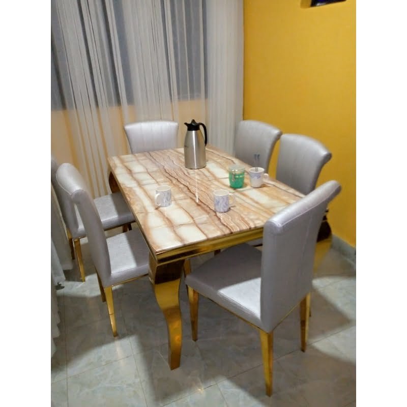 Royal 6 Seater Pure Marble Dining Table