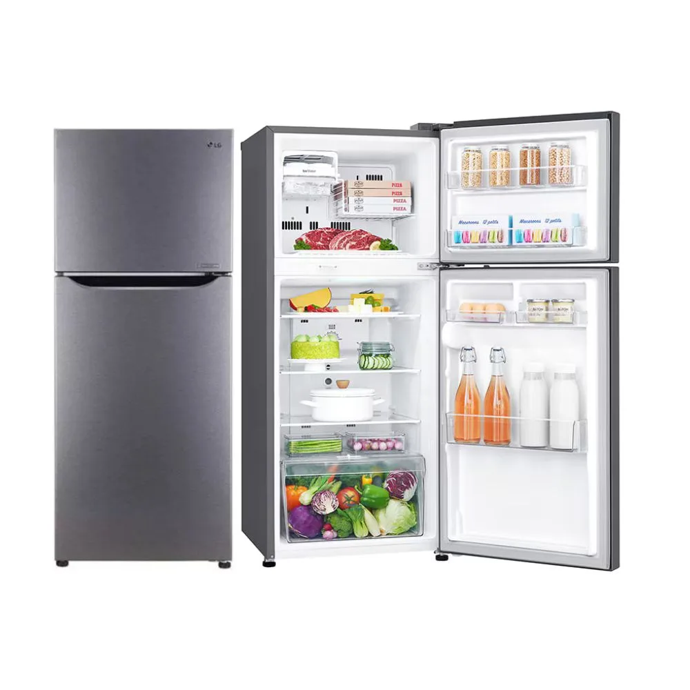 LG No Frost Refrigerator 234 Litres Double Door Refrigerator Top Mounted Freezer Silver - Image 3