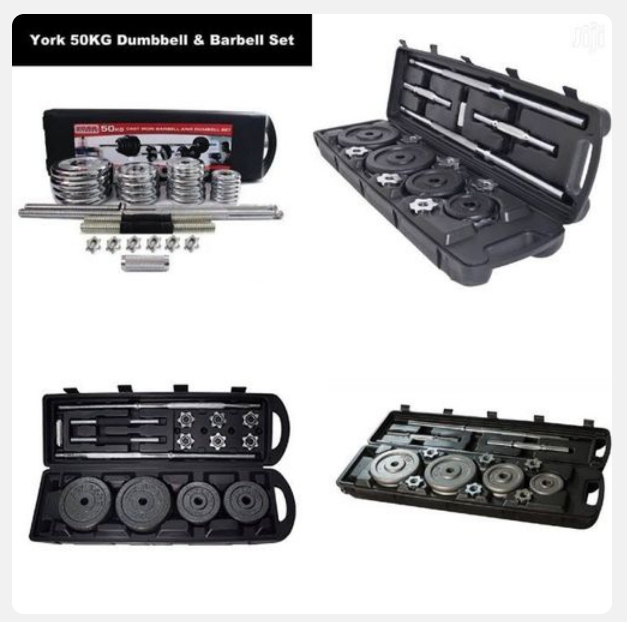 50kgs weight York Dumbbell set with a portable case - Image 3