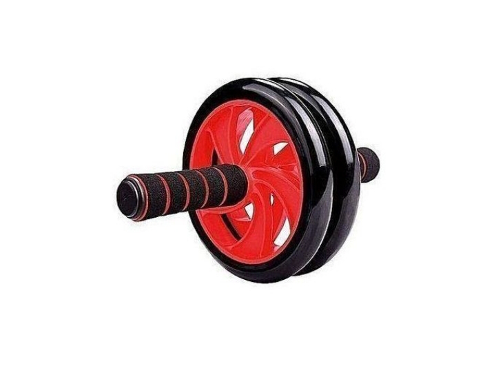 Ab Wheel ABS Roller Doubled wheeled, Available in Red and Blue - Image 2