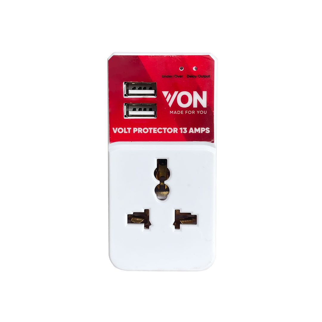 Von VXV13ABBP 13 AMPS Volt Protector with USB