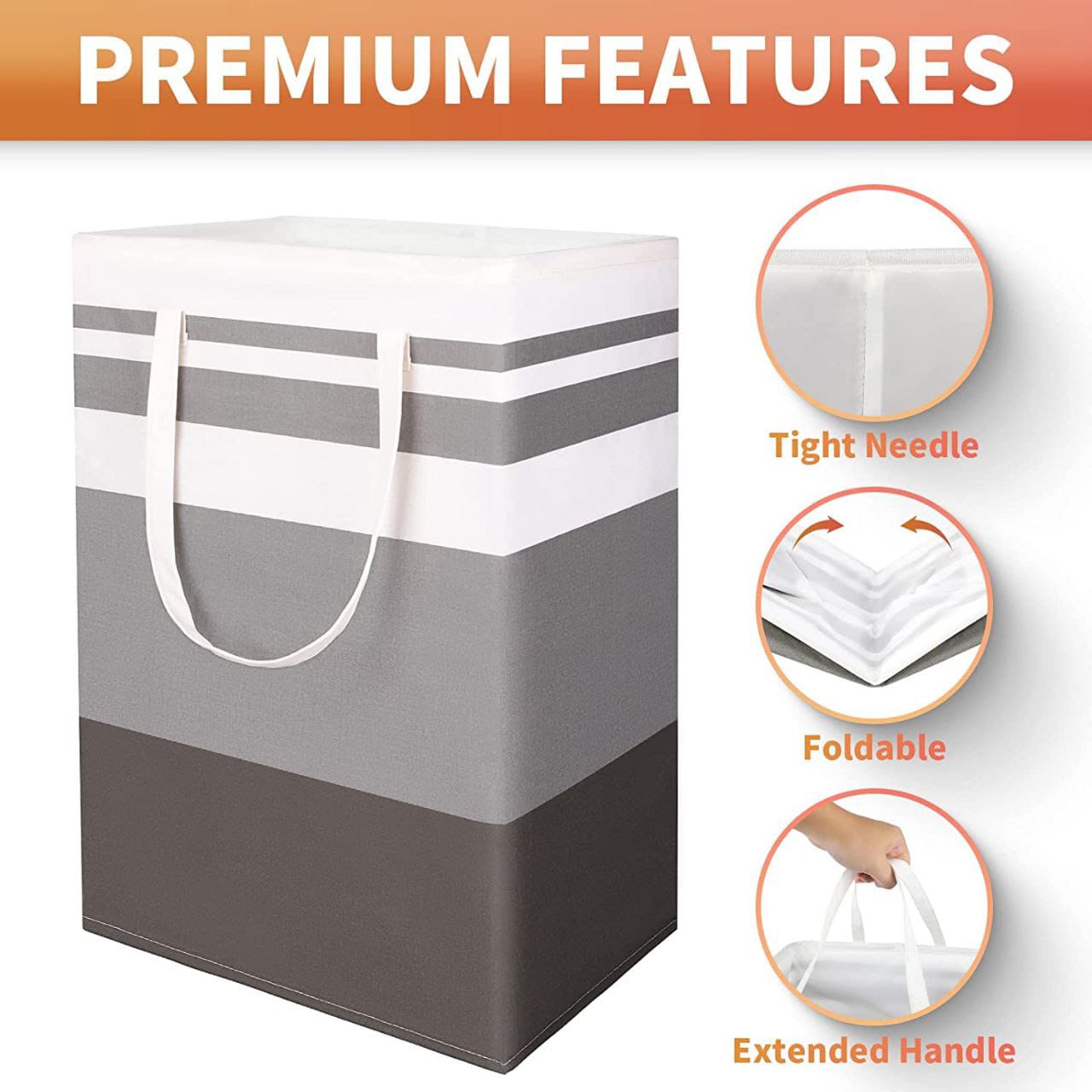Foldable canvas Laundry basket - Image 3