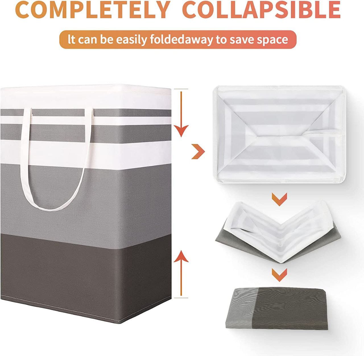 Foldable canvas Laundry basket - Image 4