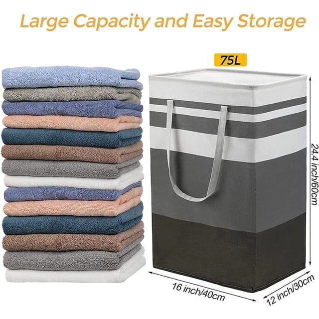 Foldable canvas Laundry basket - Image 2