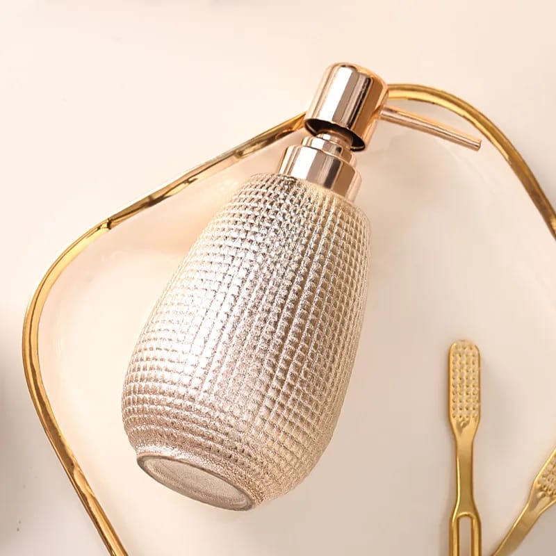 4 piece rose gold ceramic toiletry set s - Image 2