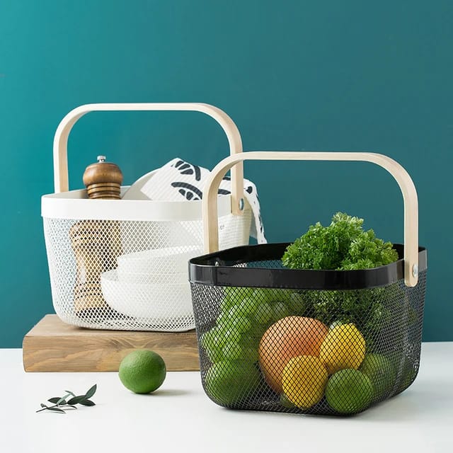 Mesh Storage|fruit basket with handles - Image 5