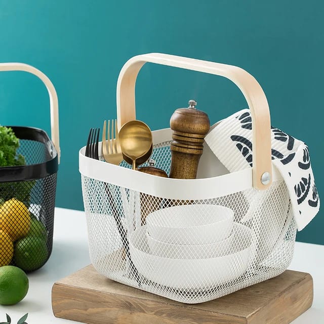 Mesh Storage|fruit basket with handles - Image 3