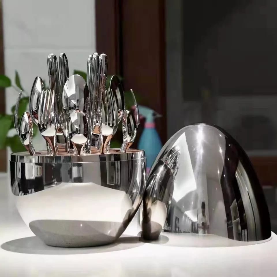 Golden  Egg shaped Cutlery set - Image 2