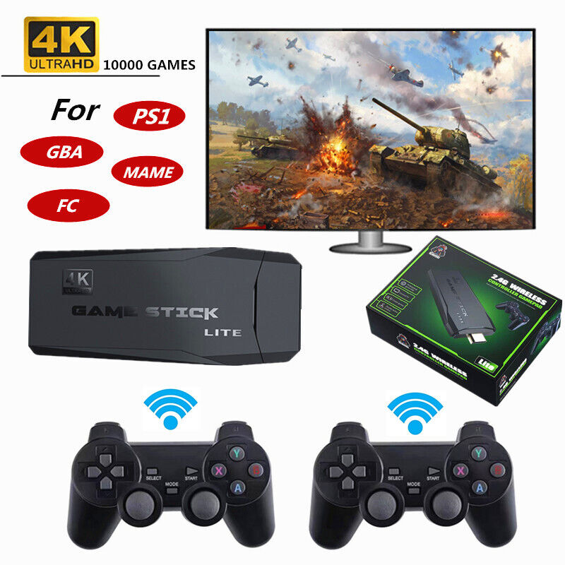 HDMI GAME STICK LITE CONSOLE 2.4G WIRELESS CONTROLLERS VIDEO GAME RETRO BOX - Image 2