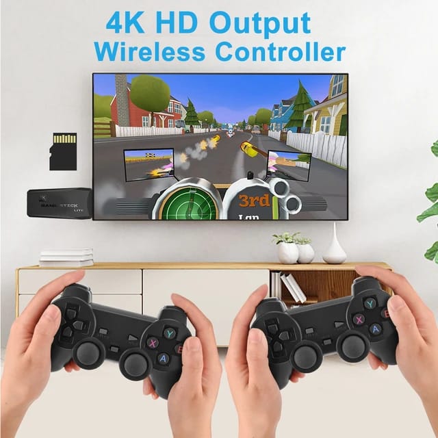 HDMI GAME STICK LITE CONSOLE 2.4G WIRELESS CONTROLLERS VIDEO GAME RETRO BOX - Image 5