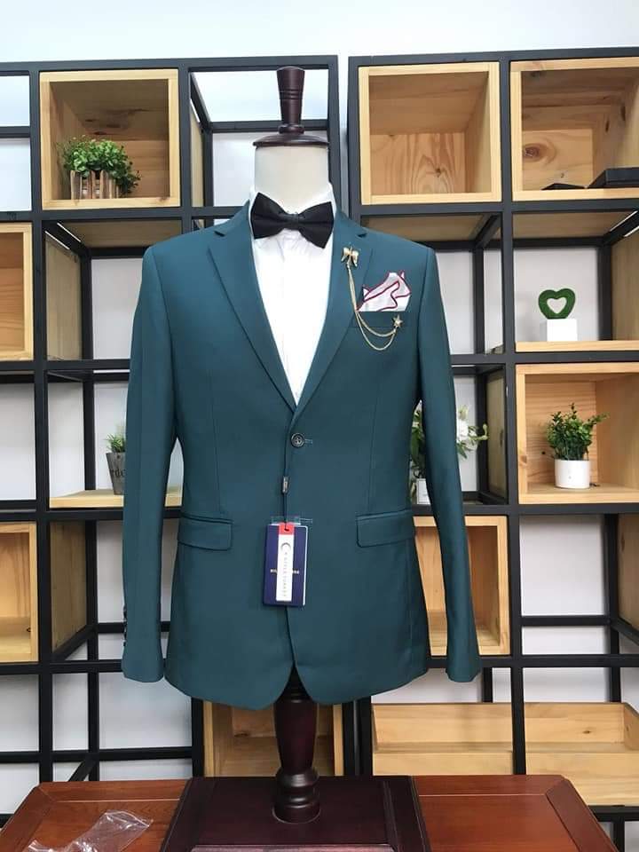 Fashion 2 Piece Pinstripe Men's Suit Slim Fit For Formal Wedding Tuxedo Notched Lapel - Image 3