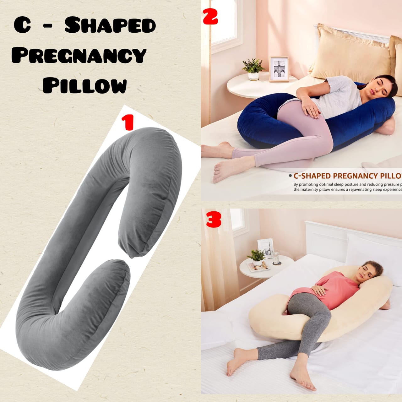 Restocked C-shaped Pregnancy Pillow