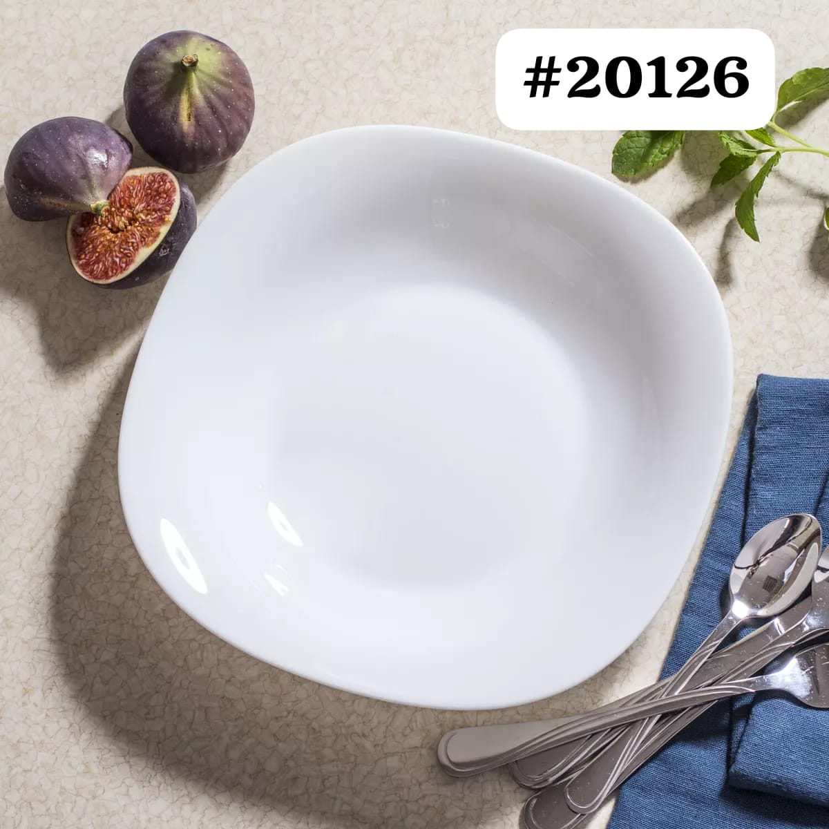 Dinner plate All white #20126