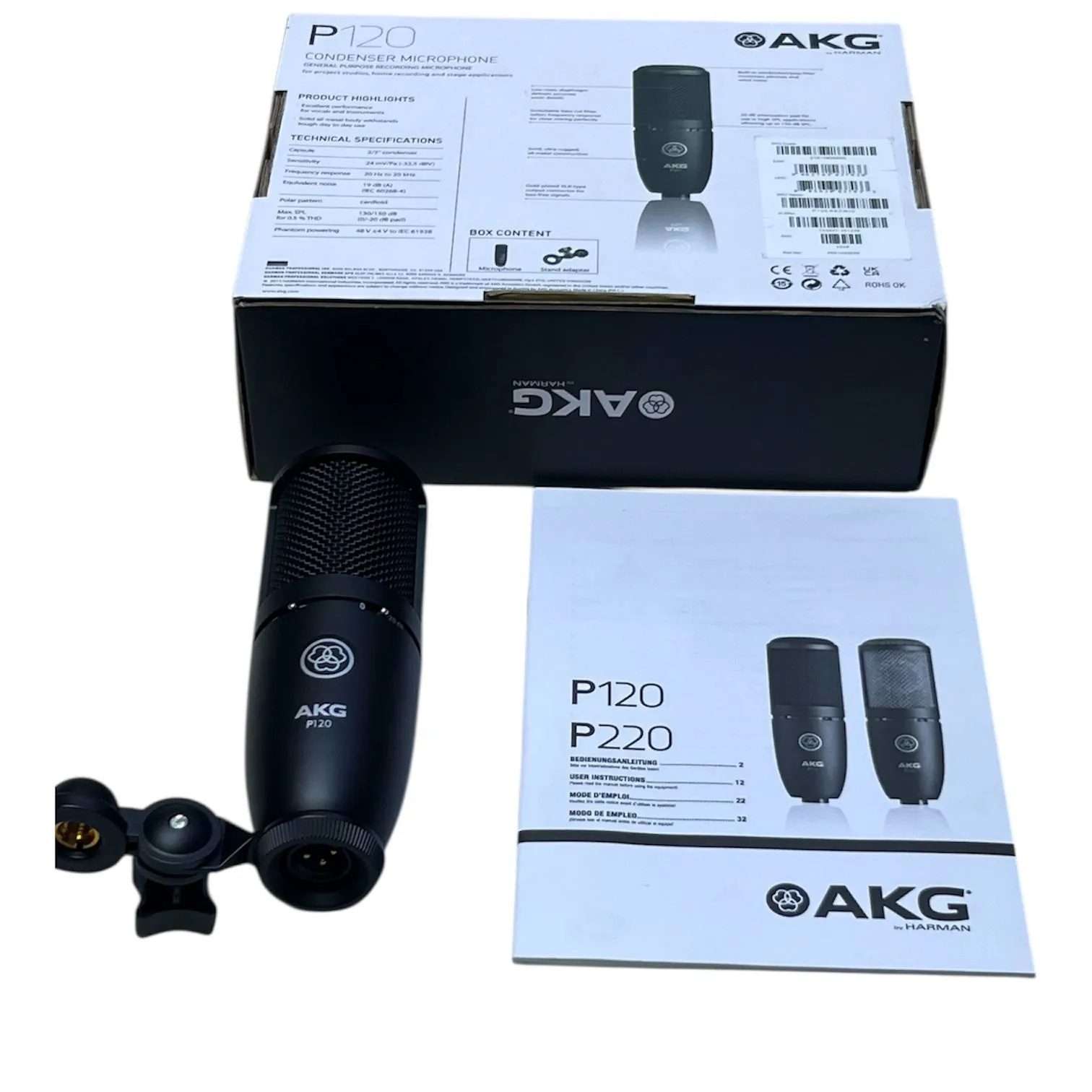 Main image of AKG P120 Cardioid Condenser Microphone | Professional Studio Recording Mic