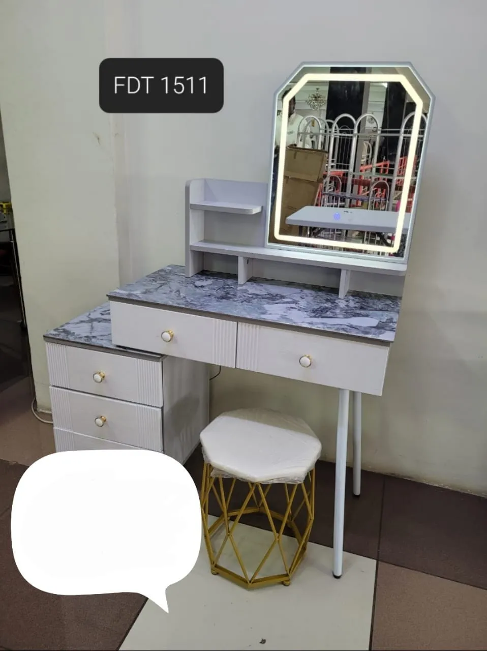 Modern Executive  Big dressing table with sliding mirror